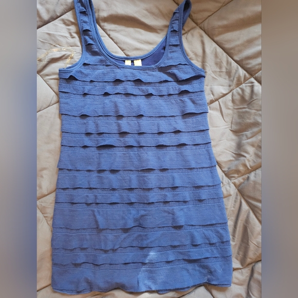 Eyeshadow Royal Blue striped tunic tank top - Picture 1 of 2